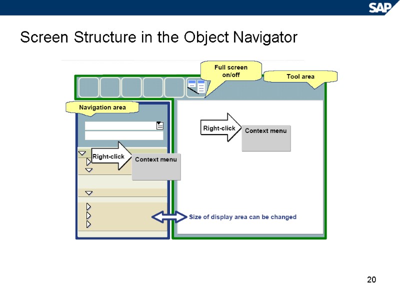 20 Screen Structure in the Object Navigator